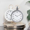 Olivia & May Set of 2 Metal Clocks with Gold Accents: Iron Analog Display, Traditional Decor Style - 2 of 4