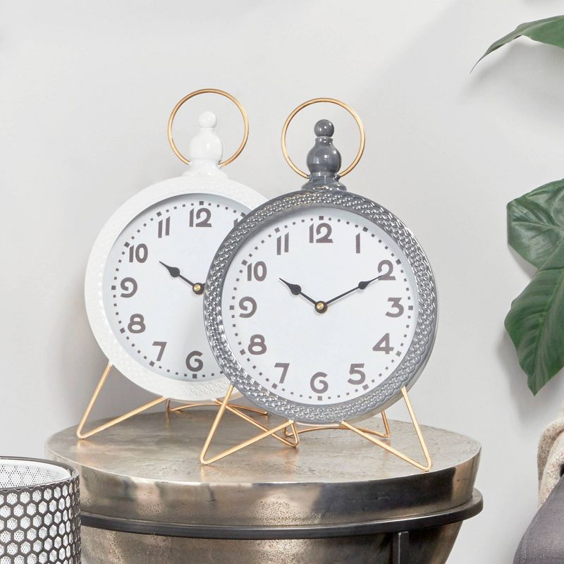Set of 2 Metal Clocks with Gold Accents - Olivia &#38; May, 2 of 7