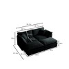 GDFStudio Yule Modern 76.7" Chenille Upholstered Loveseat with Pillows - 3 of 4