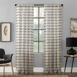 Twill Stripe Sheer Anti-Dust Curtain Panel - Clean Window