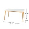 Kumasinova 59Inch Rectangle Dining Table,Kitchen Table with Faux Wood Tabletop  for Dining Room,Living Room,Small Space - 3 of 4