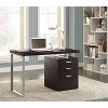 Vynxaria Reversible 3-Drawer Office Computer Desk with File Cabinet, Metal Frame Home Office Workstation - 4 of 4