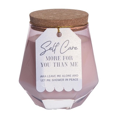 Totalee Gift Self Care Pink Geometric Candle Wax Pink 7.7 oz Burn Time: 36
