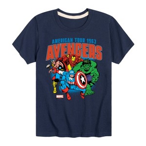 Boys' - Marvel - Avengers American Tour Short Sleeve Graphic T-Shirt - 1 of 4