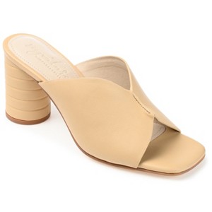 Journee Signature Women's Genuine Leather Karah Sandals - 1 of 4
