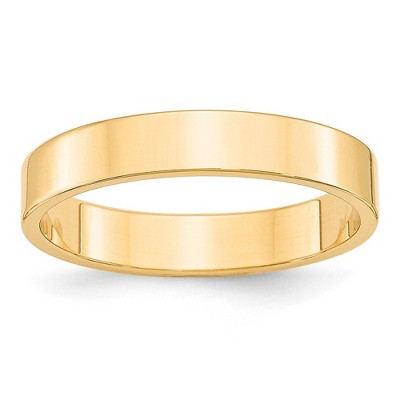 Black Bow Jewelry 4mm 14K Rose, White, or Yellow Gold Lightweight Flat Standard Fit Band