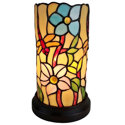 Amora Lighting Tiffany Style Dragonfly Hand-Crafted Mini Table Lamp 10 Inch Tall