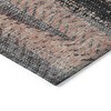 Blue Charcoal And Copper Botanical Leaves Washable Indoor Outdoor Area Rug - 4 of 4