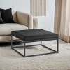 Ottoman Bench, Large Ottoman, Ottoman Coffee Table, Leather Footstool, Reversible Top, Padded Seat, Max. Load 660 lb - 4 of 4