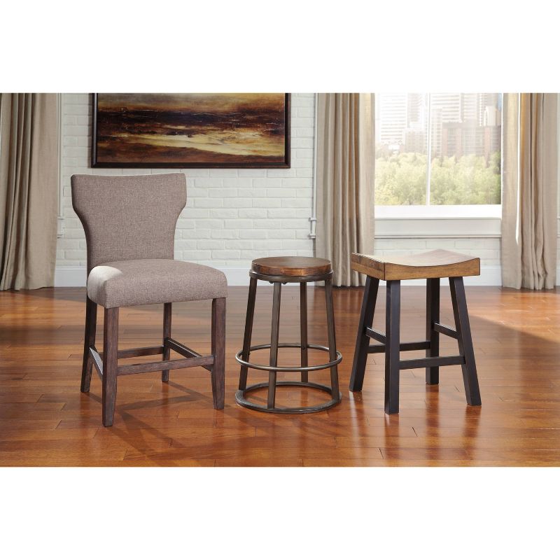 Set of 2 25&#34; Glosco Counter Height Barstools Grizzly Bear - Signature Design by Ashley, 4 of 12