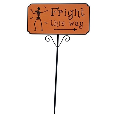 Northlight Fright This Way Outdoor Halloween Lawn Stake - 27.5"