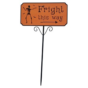 Northlight Fright This Way Outdoor Halloween Lawn Stake - 27.5" - 1 of 4