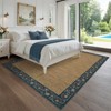Modern Machine Washable Rug Bordered Design Non-Slip Low Pile Rubber Backing - 3 of 4