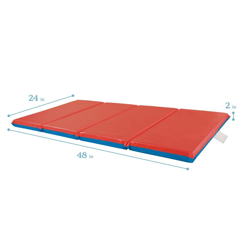 ECR4Kids Premium Folding Rest Mat  5-Pack - Red/Blue, 3 of 9