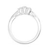 GILDED 14KT Gold Plated & 925 Sterling Silver Engagement Rings for women in 1/4 ctw 3 Stones Lab Grown Diamond | Anniversary, Statement Rings, Size 7 - 3 of 4