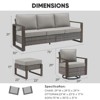 Buenhomino 5Pieces Patio Furniture Set, Outdoor Wicker Sofa Couch with Metal Armrest, Swivel Rocking Chairs, Ottomans - 3 of 4