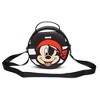 Disney Bag, Cross Body, Round, Pirate Mickey Mouse Smiling Expression Applique, Stripe Black White, Vegan Leather - 4 of 4