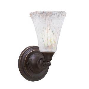 Toltec Lighting Any 1 - Light Sconce in  Dark Granite with 5.5" Fluted Frosted Crystal Shade - 1 of 1