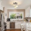 KTMBDW 3-Light Semi-Flush Mount Ceiling Light Fixture with Glass Shades, Ideal for Kitchen, Bathroom, Bedroom, Closet Light, Home Essentials - 2 of 4