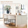 Arceso 1pc Counter Height Bar Stools, Modern Counter Stools Upholstered Barstools, with Curved Backrest and Arms - 4 of 4