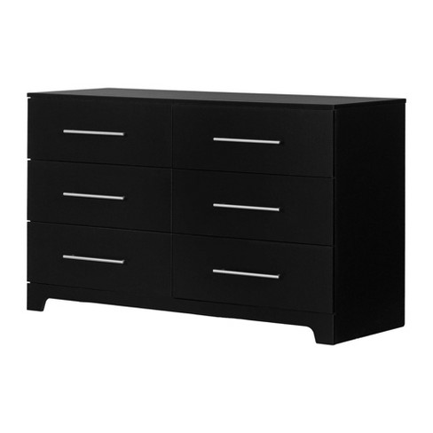 Primo 6 Drawer Double Dresser Pure Black South Shore Target