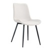 PAGED Dining Chairs with Backrest & Black Metal Legs,Armless Chairs with Curved Wide Seat for Kitchen,Living Room - 4 of 4