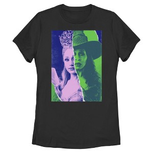 Womens Wicked: For Good Glinda and Elphaba Tonal Poster T Shirt - 1 of 4