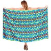 LA LEELA Women's Beachwear Summer Bikini Wraps Beach Wrap Swimwear Swim Cover Up Skirt Swimsuit Sarong Coverups for Women One Size Blue,Floral - 4 of 4