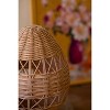 Rattan Easter Eggs, 11"H Handwoven Decorative Accents, Natural Brown Finish (2 X Set of Two) by Kalalou - 3 of 3