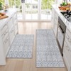 Washable Vintage Printed Rug Non Slip Low Pile Rug Soft Throw Floor Cover Foldable Indoor Carpet for Living Room Bedroom Playroom Nursery - 2 of 4