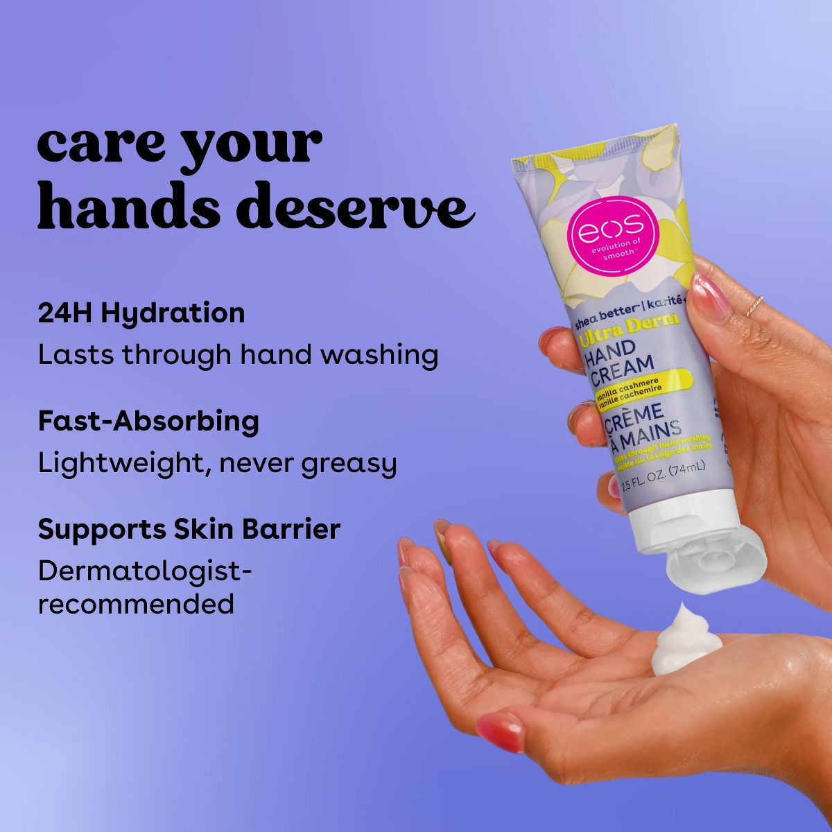 eos Shea Better Ultra Derm Hand Cream - Vanilla Cashmere - 2.5 fl oz - thumbnail 4