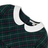 Hope & Henry Girls' Organic Long Sleeve Peter Pan Collar Ruffle Cuff Party Dress, Merry Pine Plaid, 6-12 Months - 2 of 4