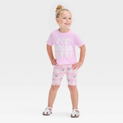 Grayson Mini Hello Kitty Toddler Girls' 2pc T-Shirt & Shorts Set - Pink