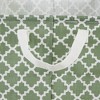 Design Imports Round 13.5 x 13.5 x 20 Pe Coated Cotton Poly Laundry Hamper Lattice Artichoke Green - 3 of 4
