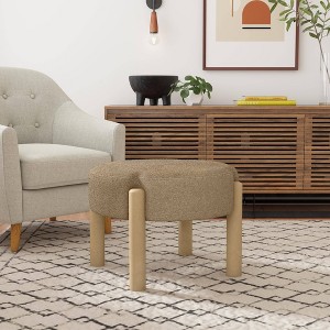 Luna Boucle Ottoman - HomePop - 1 of 4