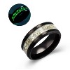 Glow in Dark Dragon Stainless Steel Wedding Band Ring Men Women Ginger Lyne Collection - 3 of 4