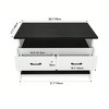 3-in-1 Farmhouse Coffee Table Board Game & Puzzle Table with Drawer For Living Room Bedroom Storage - 2 of 4