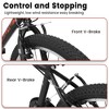YONWAY 24 Inch Carbon Steel Frame Mountain Bike, Front Suspension Sport Bicycle, 21-Speed Dual V-Brake for City Commuters and Short Trip - 3 of 4