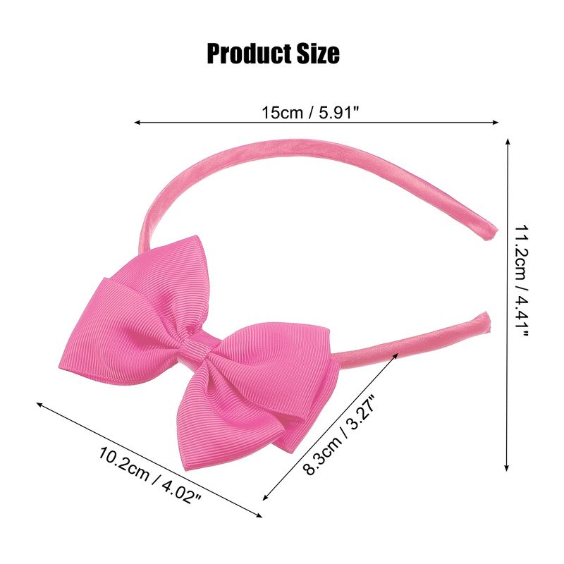 Unique Bargains Bow Headband Fashion Cute Polyester Hairband for Teenager 5.9x4.4 Inch, 4 of 7