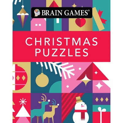 Brain Games Mini - Christmas Puzzles (Stocking Stuffer - Design Cover) - by  Publications International Ltd & Brain Games (Paperback)