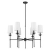 Emily 6-Light Chandelier - Elegant Glass & Brushed Nickel - Dimmable, 38" Wide - 3 of 4