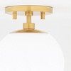 Mitzi Stella 1 - Light Semi-Flush Mount in  Aged Brass White Shade - 3 of 4