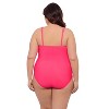 Aqua Green, Women's Surplice Trim Overlay One Piece - 3 of 3