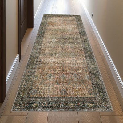 Abynow Medallion Distressed Persian Indoor Area Rug
