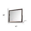 HomeRoots 36" Merlot Wood Framed Mounted Dresser Mirror - 3 of 4