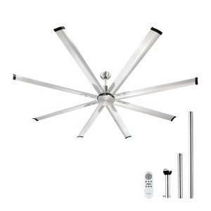 VEVOR 84 In Ceiling Fan without Light, 6-Speed Remote Control, Aluminum 8-Blade, Reversible DC Motor, Modern Low Profile Flush Mount Fan for Bedroom - 1 of 4