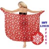 HAPPY BAY WoMen's Christmas Short Beachwear Cover-Up Coverups Bathing Suit Swim Cover Up Swimwear Wraps Sarong Beach Pareo - 2 of 4