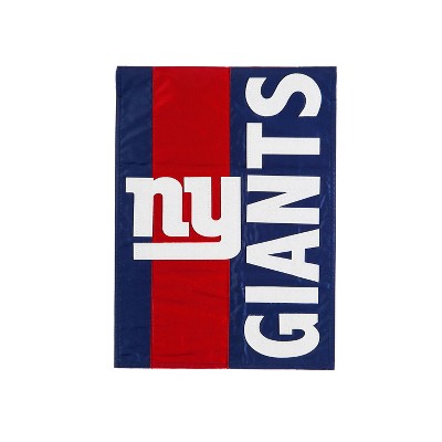Evergreen NFL New York Giants Embroidered Logo Applique Garden Flag, 12.5 x 18 inches Indoor Outdoor Double Sided Decor for Football Fans