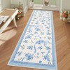 Washable Modern Floral Cute Bow Rug Non Slip Low Pile Rug Soft Contemporary Throw Floor Cover Foldable Indoor Carpet for Living Room Bedroom Nursery - 3 of 4