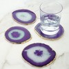 Modern Home Set of 4 Natural Agate Stone Coasters - 2 of 4